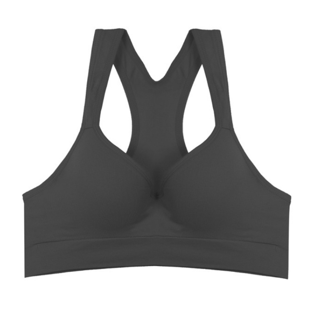 PLUS SIZE Black Racerback Sports Bra